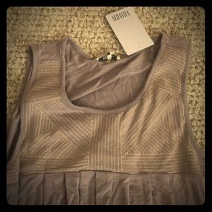 Anthropologie grey and gold tunic NWT SZ M